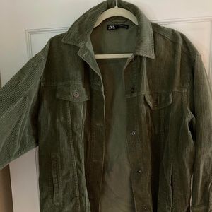 Zara Green Corduroy Jacket